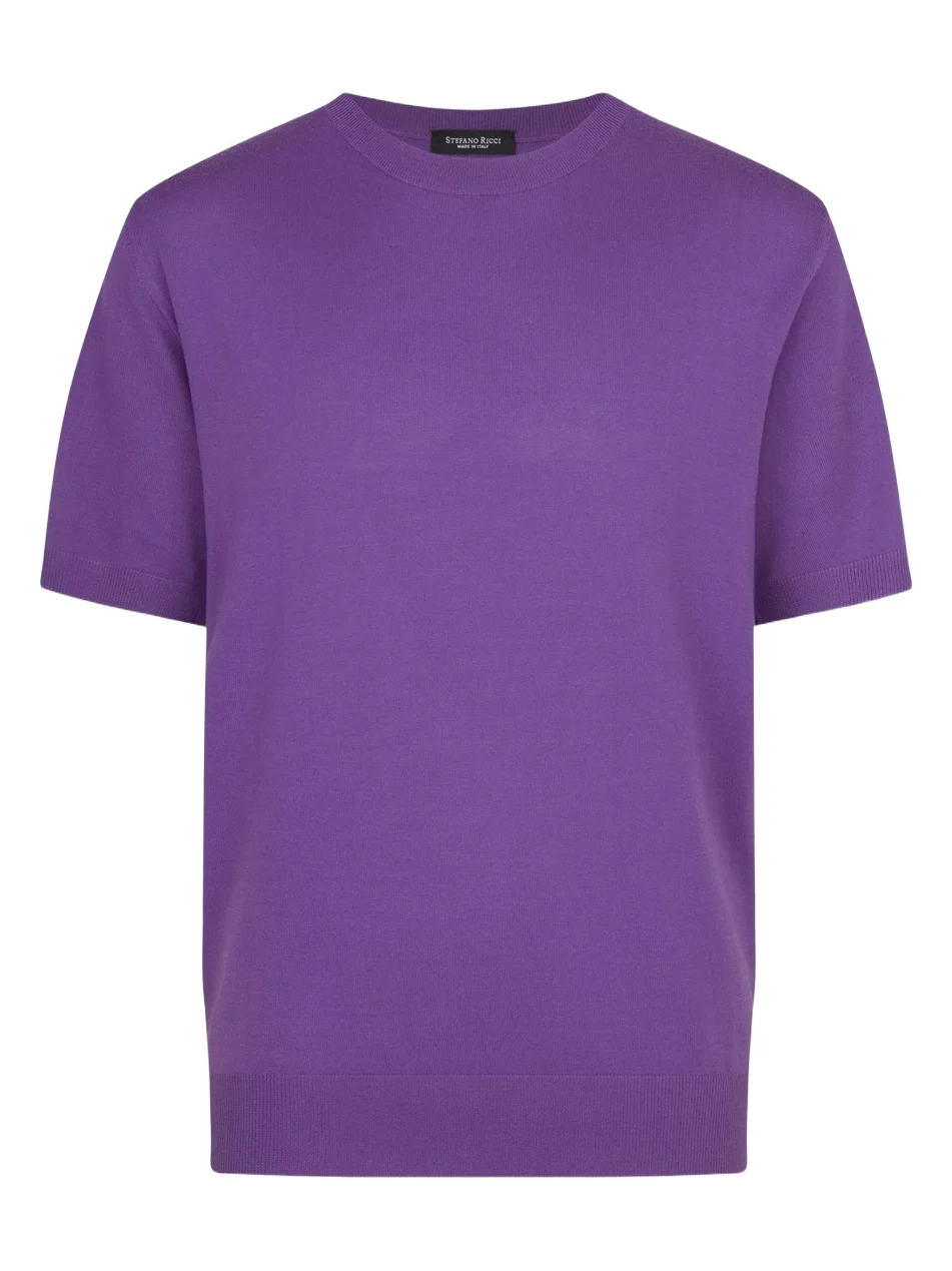 Stefano Ricci Men's Wool Knit Crewneck T-Shirt