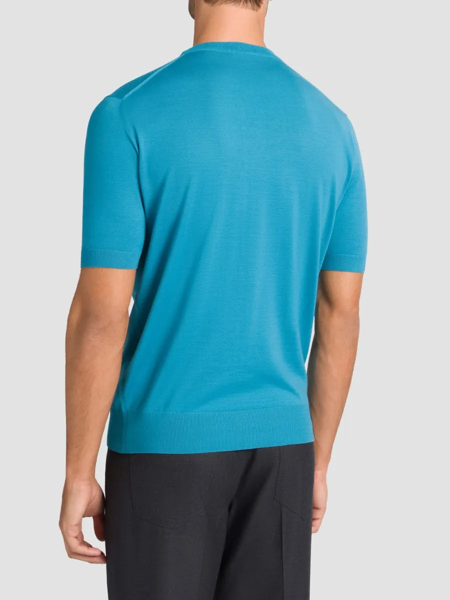Stefano Ricci Men's Wool Knit Crewneck T-Shirt | Thumbnail 3