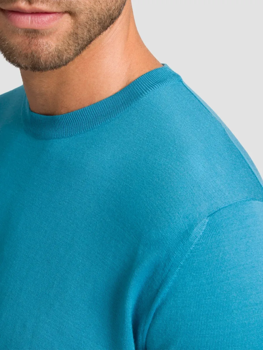 Stefano Ricci Men's Wool Knit Crewneck T-Shirt | Thumbnail 4