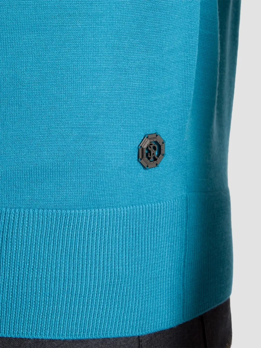 Stefano Ricci Men's Wool Knit Crewneck T-Shirt | Thumbnail 5