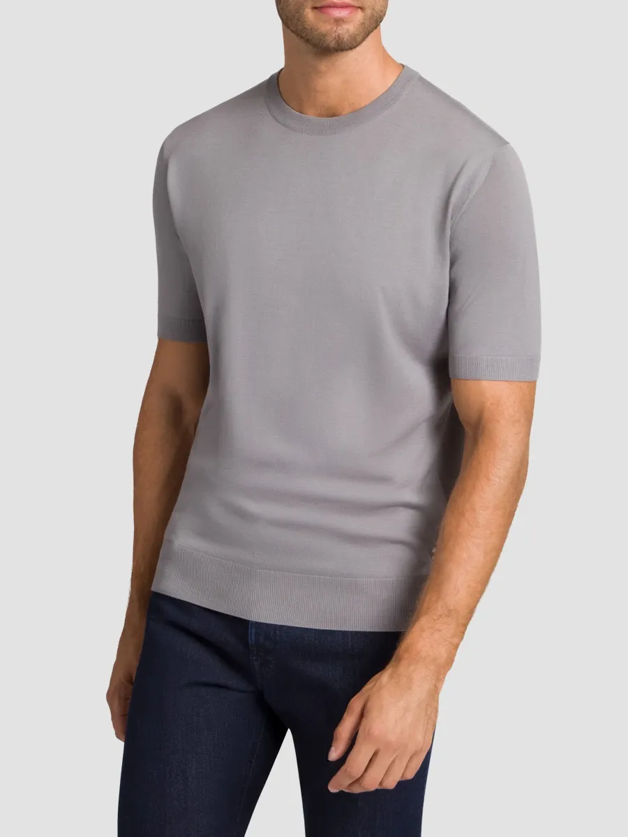 Stefano Ricci Men's Wool Knit Crewneck T-Shirt | Thumbnail 2