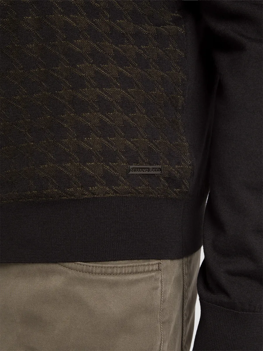 Stefano Ricci Men's Wool and Silk Blend Knit Zip Cardigan | Thumbnail 6