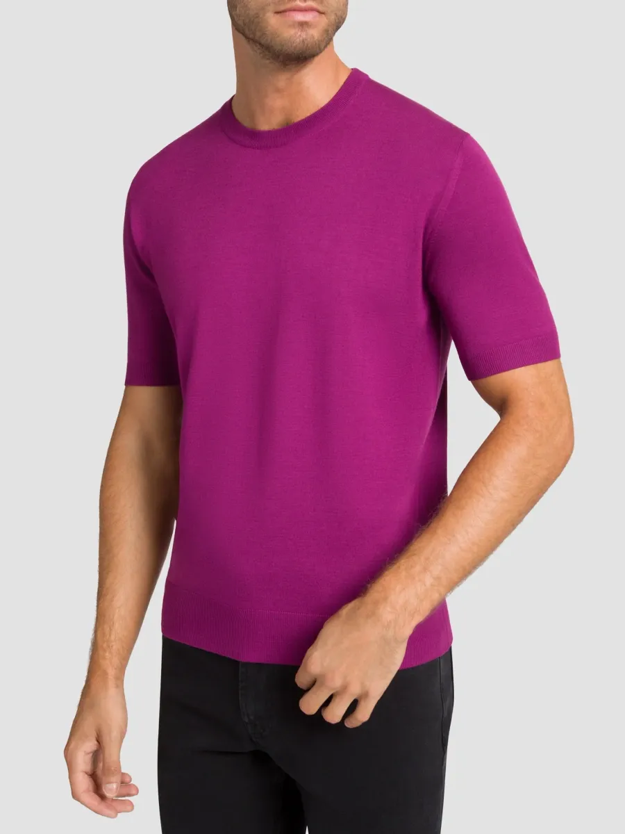 Stefano Ricci Men's Wool Knit Crewneck T-Shirt | Thumbnail 2 Stefano Ricci Men's Wool Knit Crewneck T-Shirt | Thumbnail 2