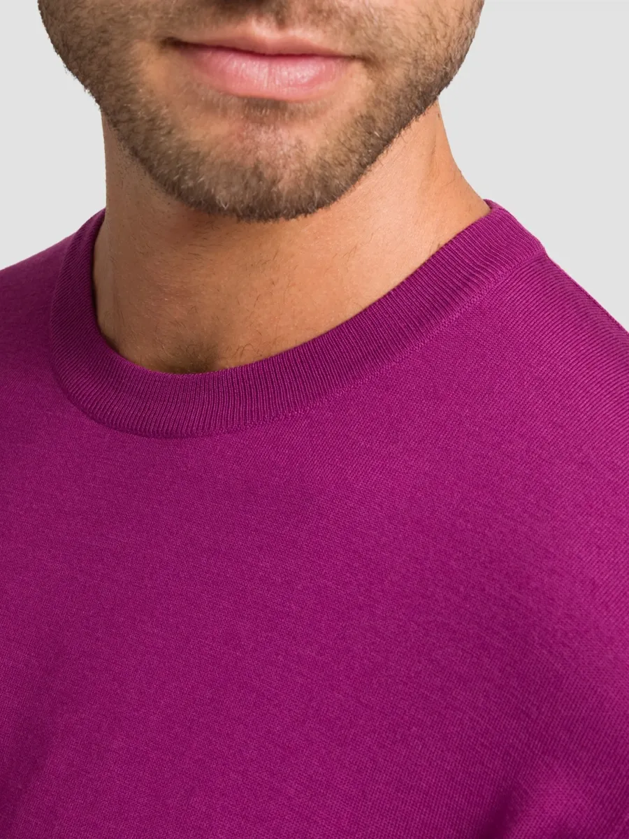 Stefano Ricci Men's Wool Knit Crewneck T-Shirt | Thumbnail 4 Stefano Ricci Men's Wool Knit Crewneck T-Shirt | Thumbnail 4