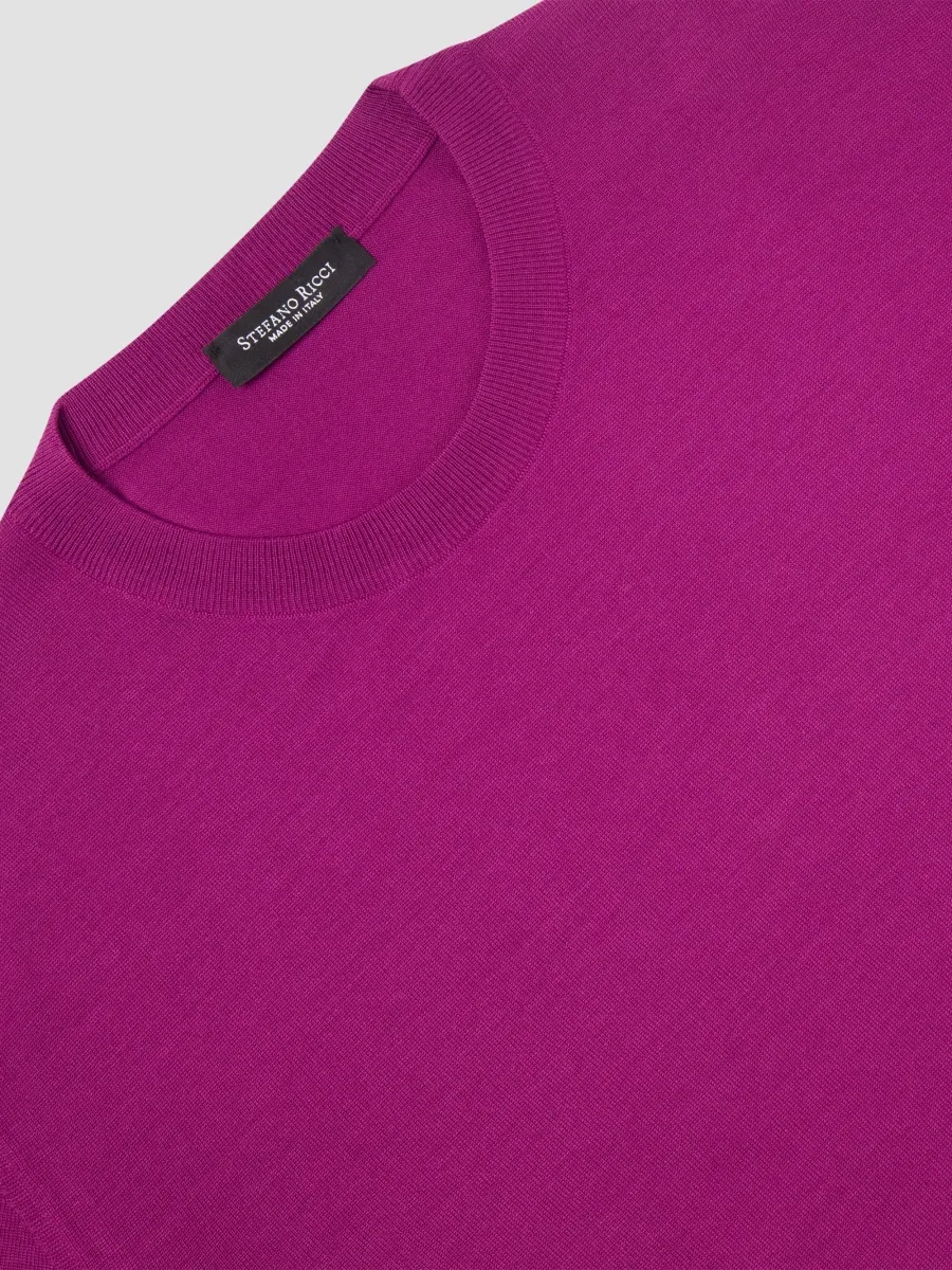 Stefano Ricci Men's Wool Knit Crewneck T-Shirt | Thumbnail 8 Stefano Ricci Men's Wool Knit Crewneck T-Shirt | Thumbnail 8