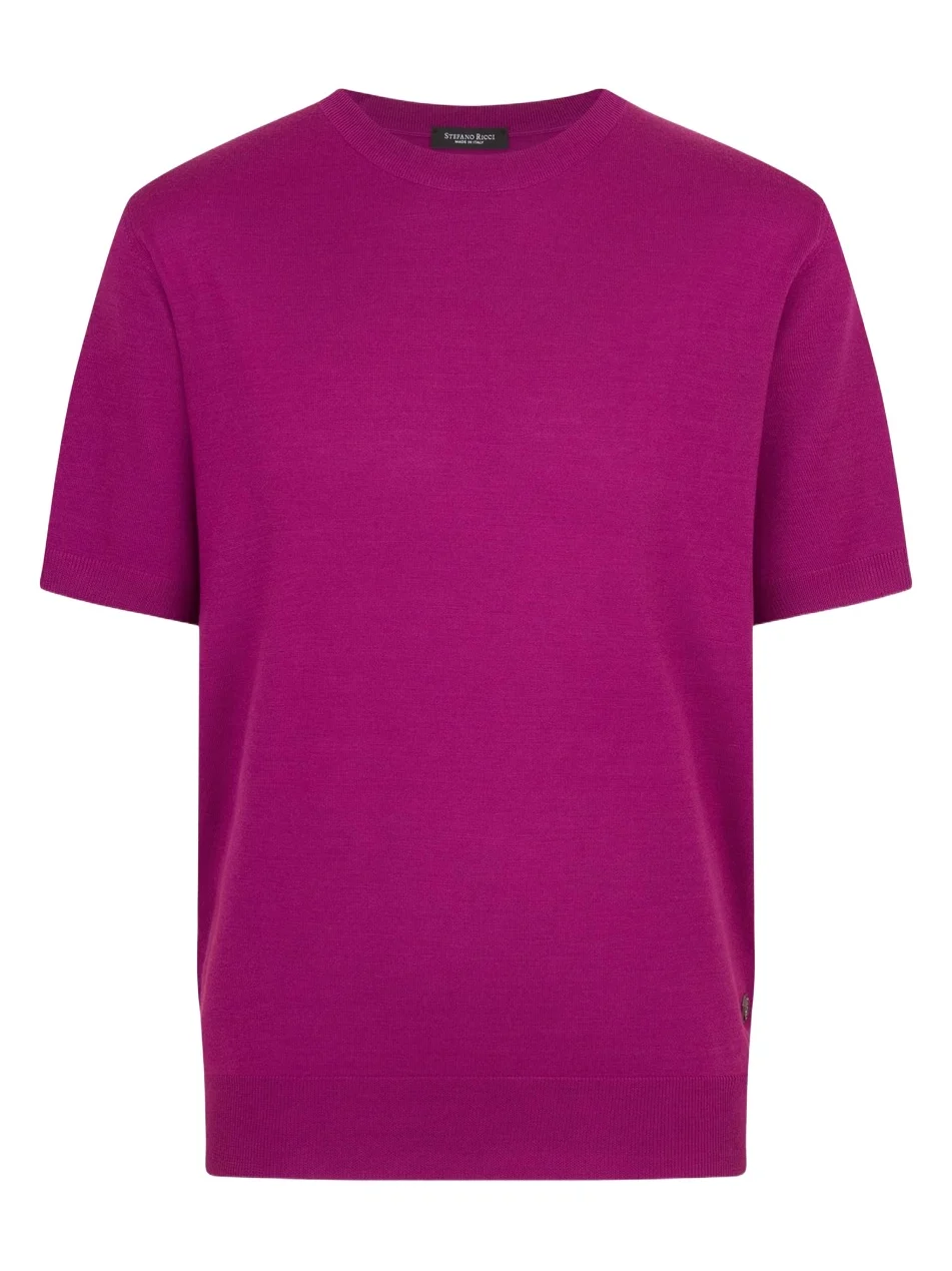 Stefano Ricci Men's Wool Knit Crewneck T-Shirt