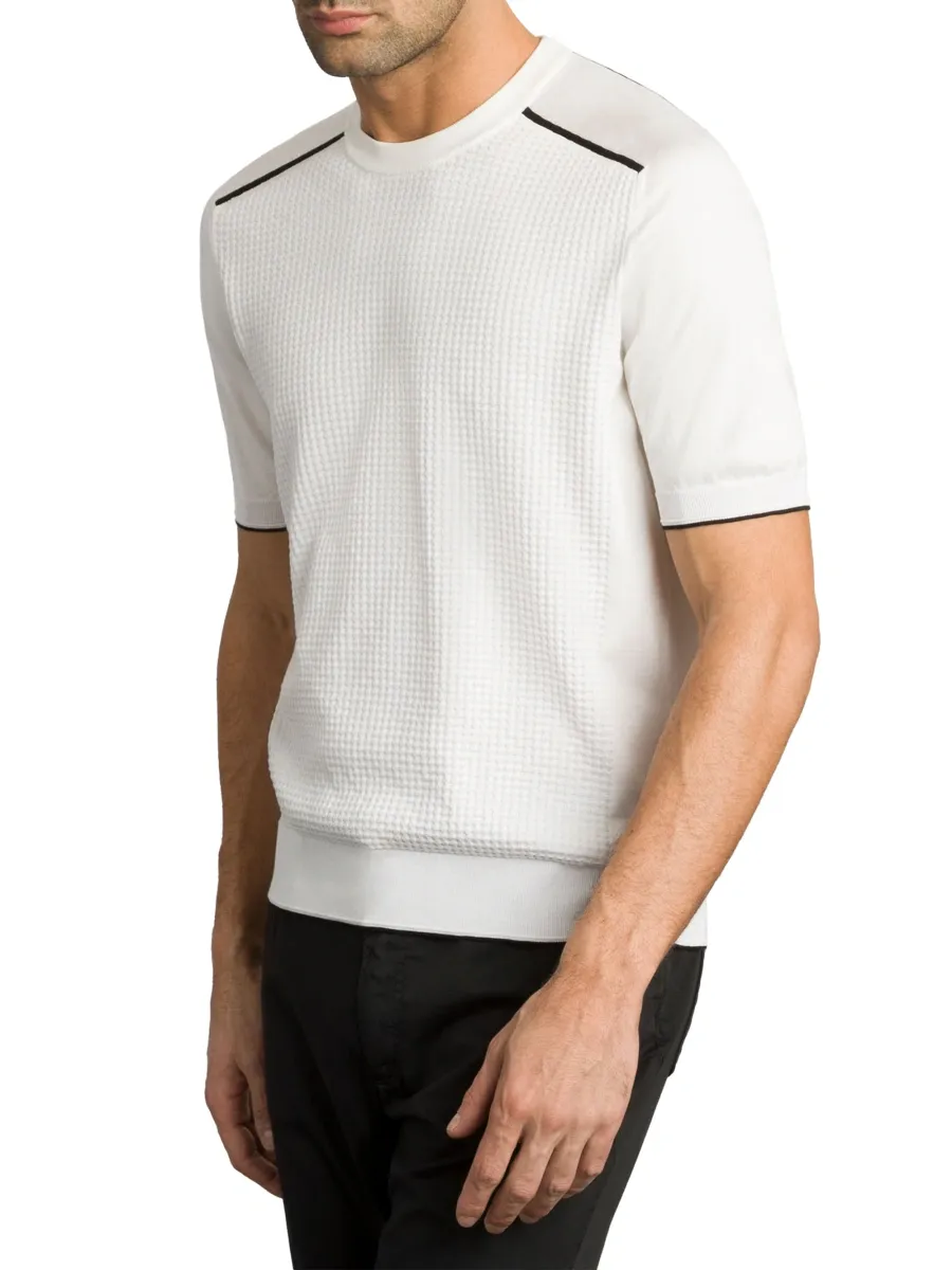 Stefano Ricci Men's Silk and Cotton Knit Crewneck Sweater | Thumbnail 2 Stefano Ricci Men's Silk and Cotton Knit Crewneck Sweater | Thumbnail 2