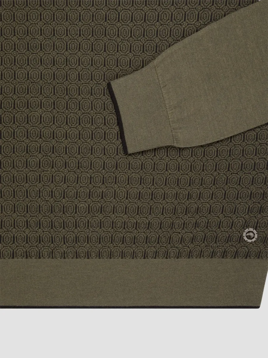 Stefano Ricci Men's Wool and Silk Blend Knit Crewneck Sweater | Thumbnail 8 Stefano Ricci Men's Wool and Silk Blend Knit Crewneck Sweater | Thumbnail 8