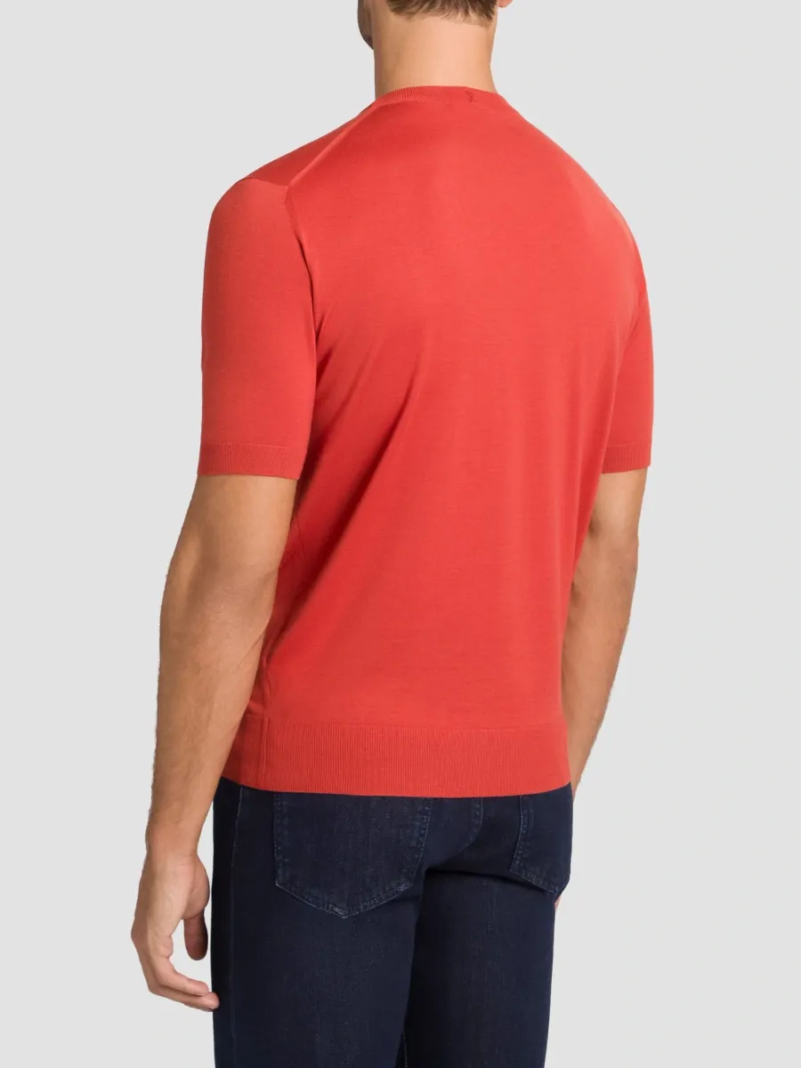 Stefano Ricci Men's Wool Knit Crewneck T-Shirt | Thumbnail 3