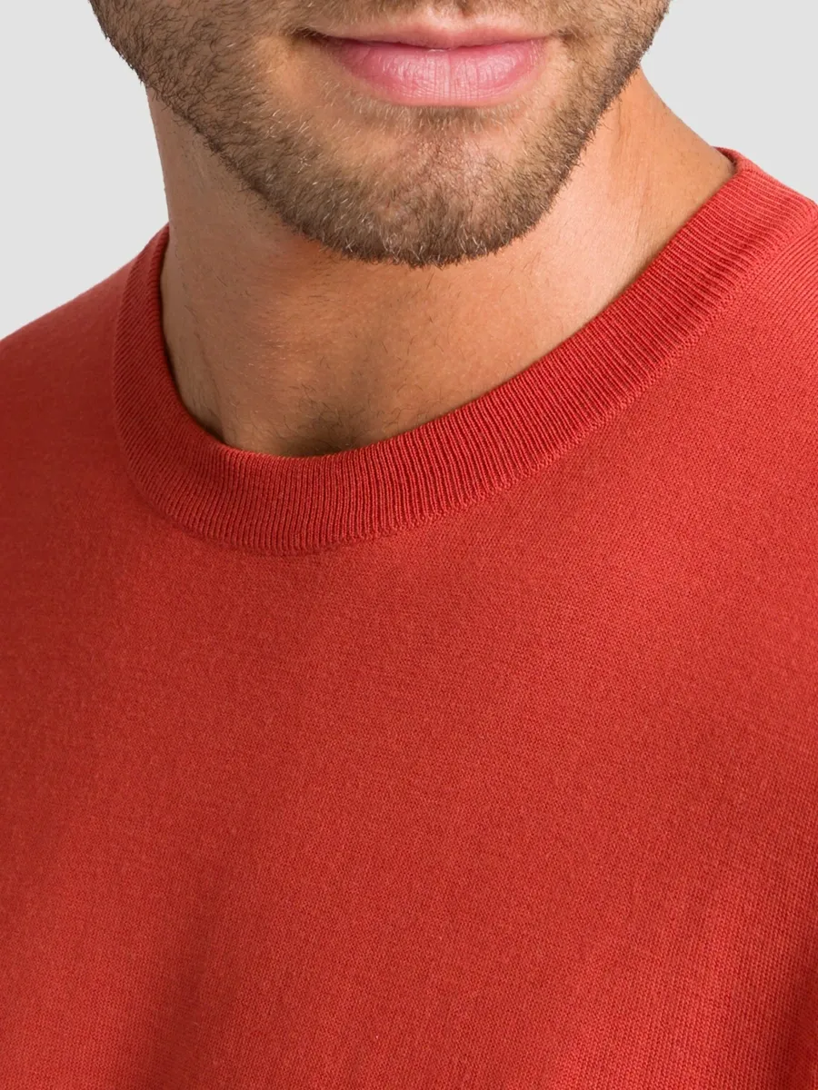 Stefano Ricci Men's Wool Knit Crewneck T-Shirt | Thumbnail 4