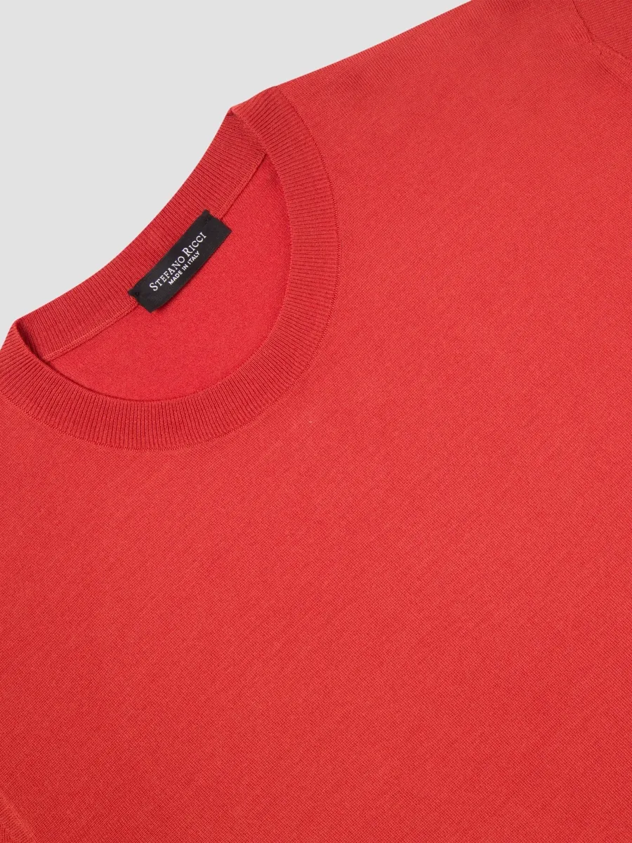 Stefano Ricci Men's Wool Knit Crewneck T-Shirt | Thumbnail 7