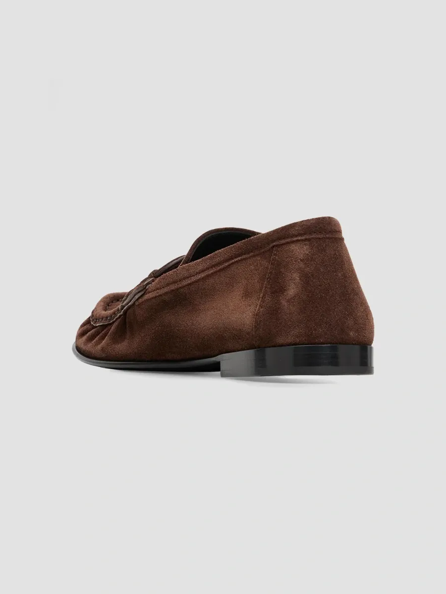 Loewe Women's Oval Suede Double L Loafers | Thumbnail 4 Loewe Women's Oval Suede Double L Loafers | Thumbnail 4