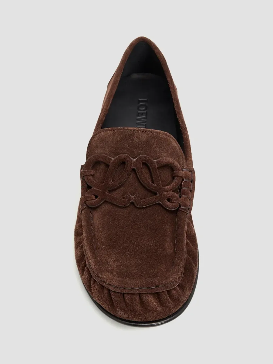 Loewe Women's Oval Suede Double L Loafers | Thumbnail 6 Loewe Women's Oval Suede Double L Loafers | Thumbnail 6