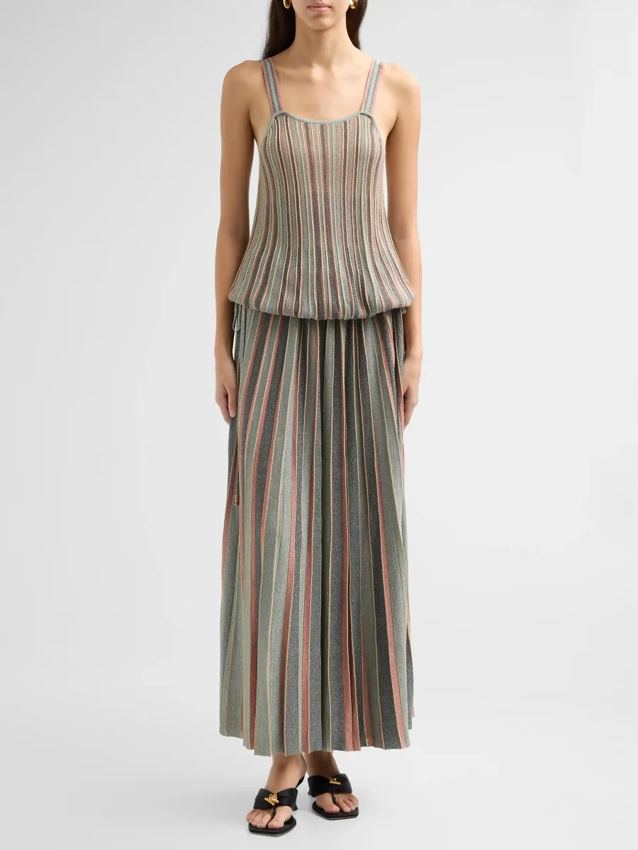 Zimmermann Women's Echo Metallic Striped Maxi Dress | Thumbnail 2 Zimmermann Women's Echo Metallic Striped Maxi Dress | Thumbnail 2
