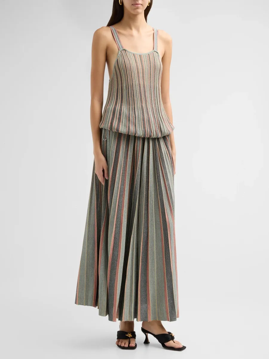 Zimmermann Women's Echo Metallic Striped Maxi Dress | Thumbnail 4 Zimmermann Women's Echo Metallic Striped Maxi Dress | Thumbnail 4