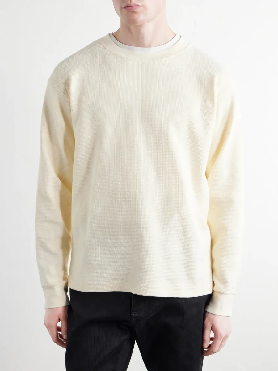 WYTHE Waffle-Knit Cotton T-Shirt - Men | Thumbnail 3