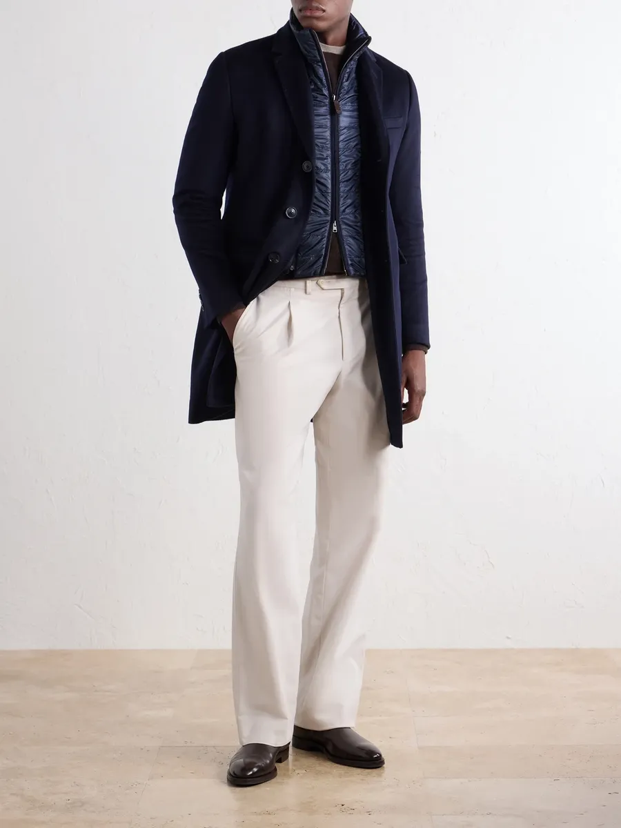 HERNO Detachable Shell-Lined Woven-Cashmere Coat - Men | Thumbnail 2 HERNO Detachable Shell-Lined Woven-Cashmere Coat - Men | Thumbnail 2
