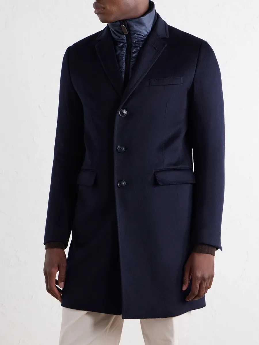 HERNO Detachable Shell-Lined Woven-Cashmere Coat - Men | Thumbnail 3 HERNO Detachable Shell-Lined Woven-Cashmere Coat - Men | Thumbnail 3