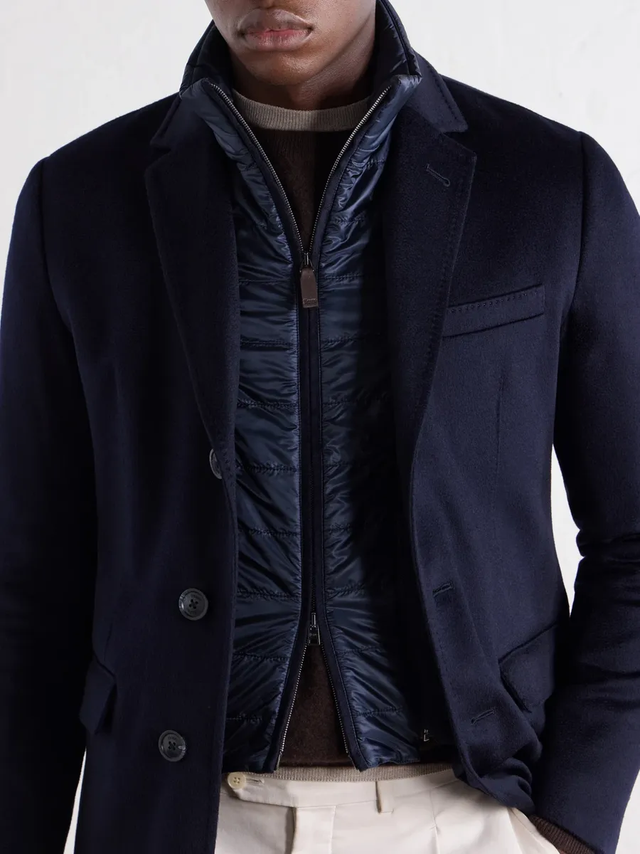 HERNO Detachable Shell-Lined Woven-Cashmere Coat - Men | Thumbnail 5 HERNO Detachable Shell-Lined Woven-Cashmere Coat - Men | Thumbnail 5
