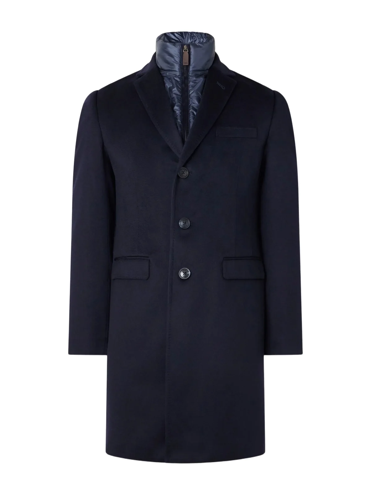 HERNO Detachable Shell-Lined Woven-Cashmere Coat - Men