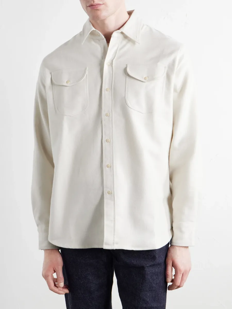 WYTHE Officer’s Organic Cotton-Moleskin Shirt - Men | Thumbnail 3