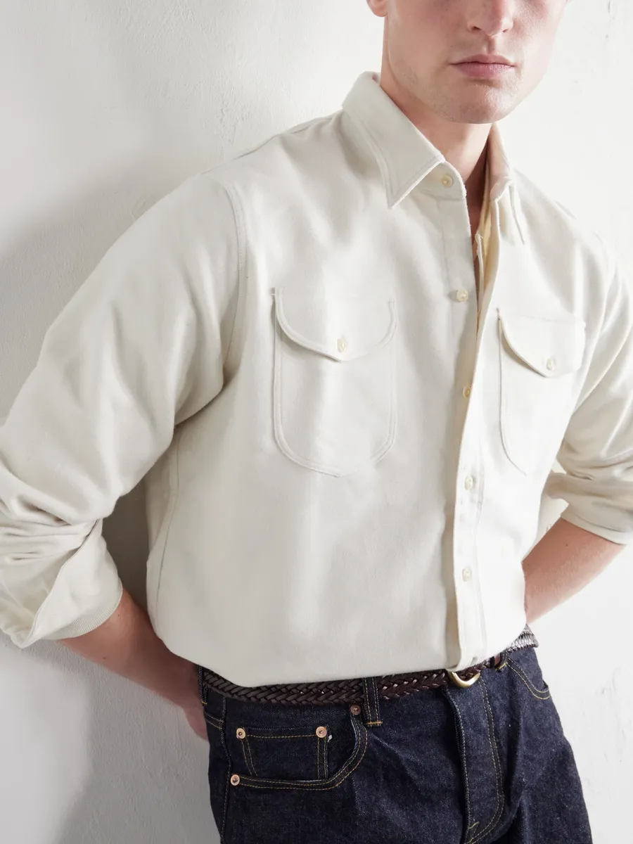 WYTHE Officer’s Organic Cotton-Moleskin Shirt - Men | Thumbnail 5