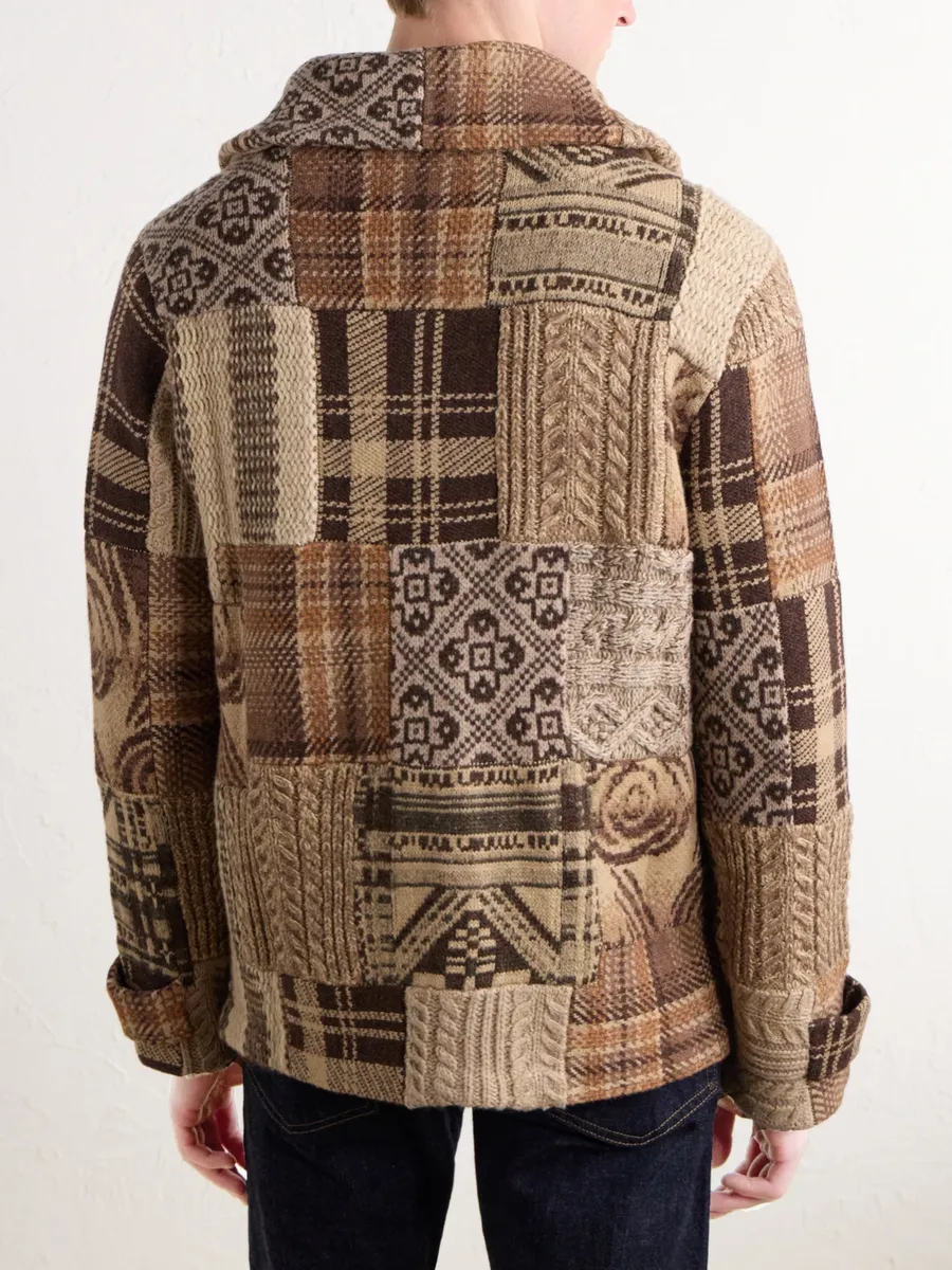 RRL Shawl-Collar Patchwork Wool-Blend Cardigan - Men | Thumbnail 4 RRL Shawl-Collar Patchwork Wool-Blend Cardigan - Men | Thumbnail 4