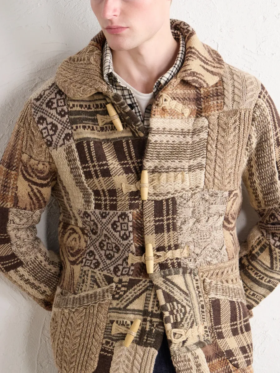 RRL Shawl-Collar Patchwork Wool-Blend Cardigan - Men | Thumbnail 5 RRL Shawl-Collar Patchwork Wool-Blend Cardigan - Men | Thumbnail 5