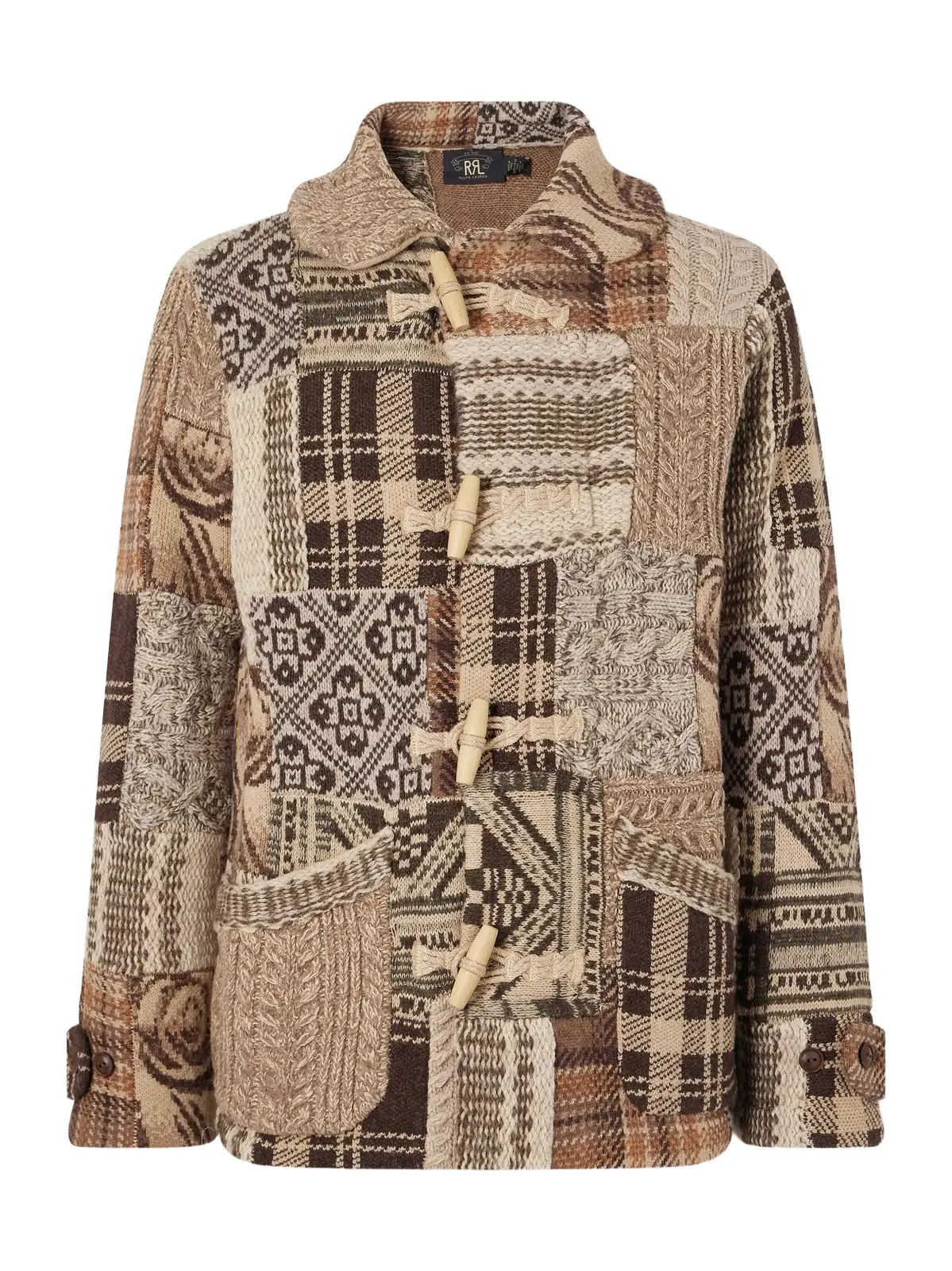 RRL Shawl-Collar Patchwork Wool-Blend Cardigan - Men