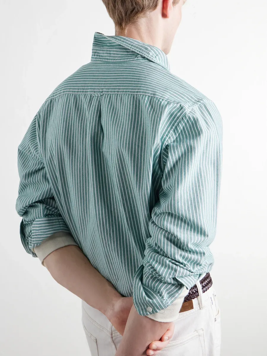WYTHE Button-Down Collar Striped Cotton Oxford Shirt - Men | Thumbnail 6 WYTHE Button-Down Collar Striped Cotton Oxford Shirt - Men | Thumbnail 6