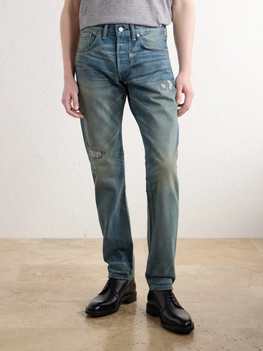 RRL Distressed Slim-Fit Jeans - Men | Thumbnail 3 RRL Distressed Slim-Fit Jeans - Men | Thumbnail 3
