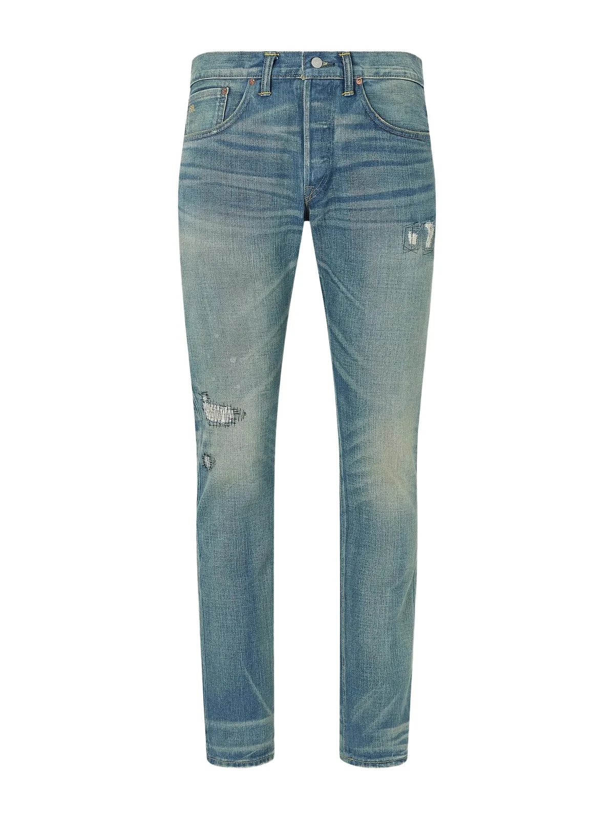 RRL Distressed Slim-Fit Jeans - Men