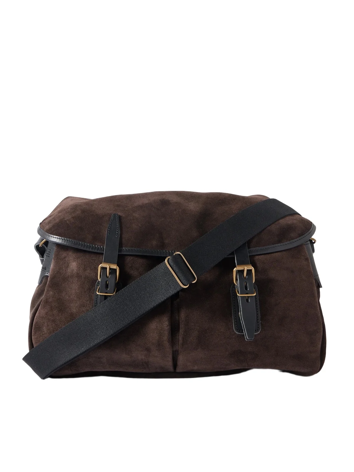Bleu de Chauffe Fisherman's Musette Leather-Trimmed Suede Messenger Bag - Men
