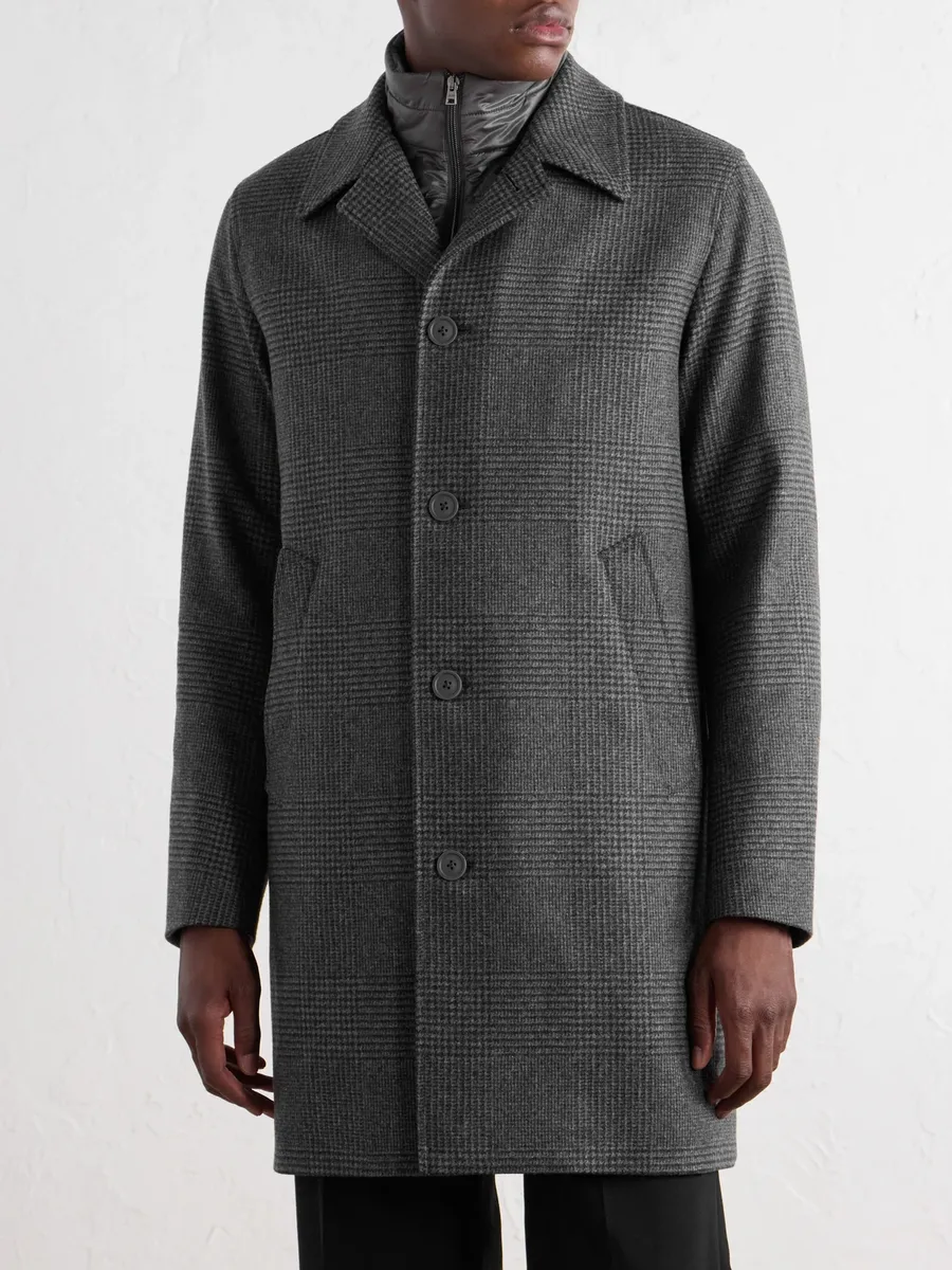 HERNO Padded Wool-Blend Tweed Coat - Men | Thumbnail 3