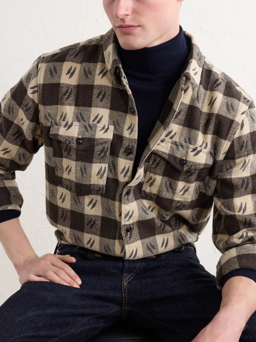 RRL Checked Brushed Cotton-Twill Shirt - Men | Thumbnail 5 RRL Checked Brushed Cotton-Twill Shirt - Men | Thumbnail 5