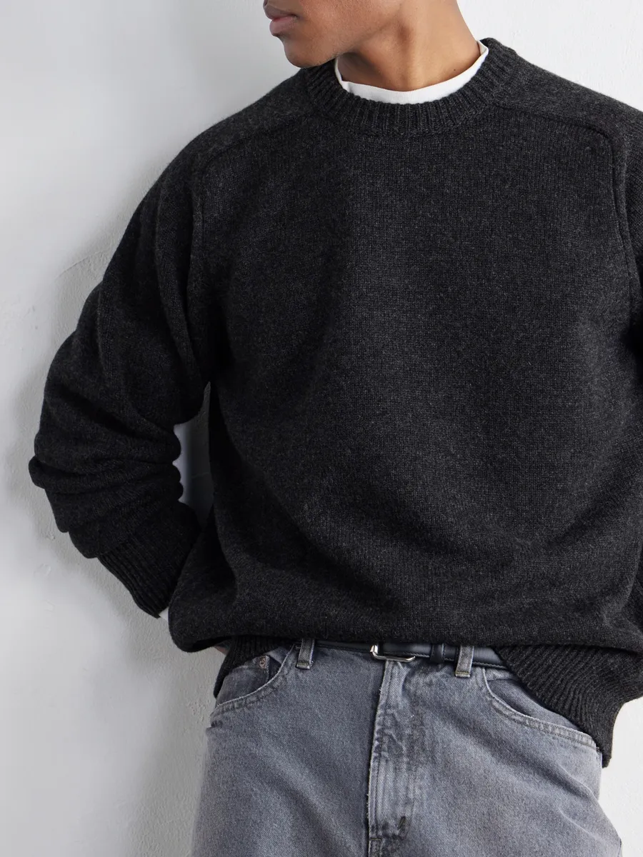 A.PRESSE Paneled Wool Sweater - Men | Thumbnail 5 A.PRESSE Paneled Wool Sweater - Men | Thumbnail 5