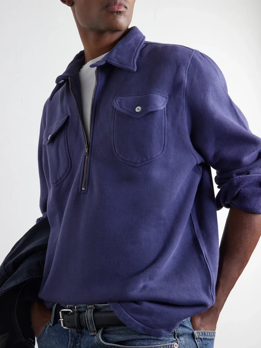 WYTHE Organic Cotton-Jersey Half-Zip Sweater - Men | Thumbnail 5 WYTHE Organic Cotton-Jersey Half-Zip Sweater - Men | Thumbnail 5