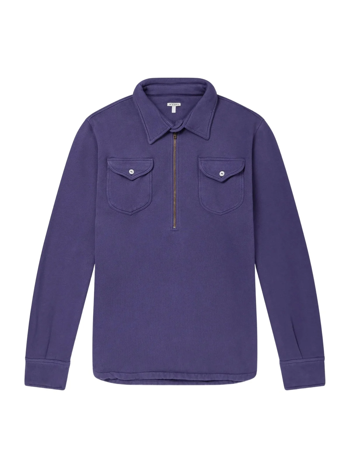 WYTHE Organic Cotton-Jersey Half-Zip Sweater - Men
