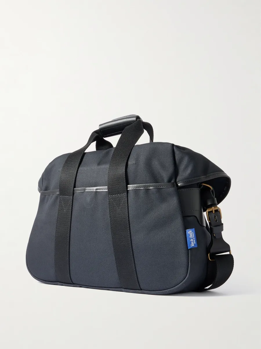 Bleu de Chauffe Musette Business Leather and Webbing-Trimmed Canvas Weekend Bag - Men | Thumbnail 3 Bleu de Chauffe Musette Business Leather and Webbing-Trimmed Canvas Weekend Bag - Men | Thumbnail 3