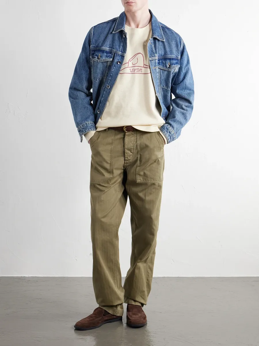 WYTHE Embroidered Waffle-Knit Cotton T-Shirt - Men | Thumbnail 2 WYTHE Embroidered Waffle-Knit Cotton T-Shirt - Men | Thumbnail 2