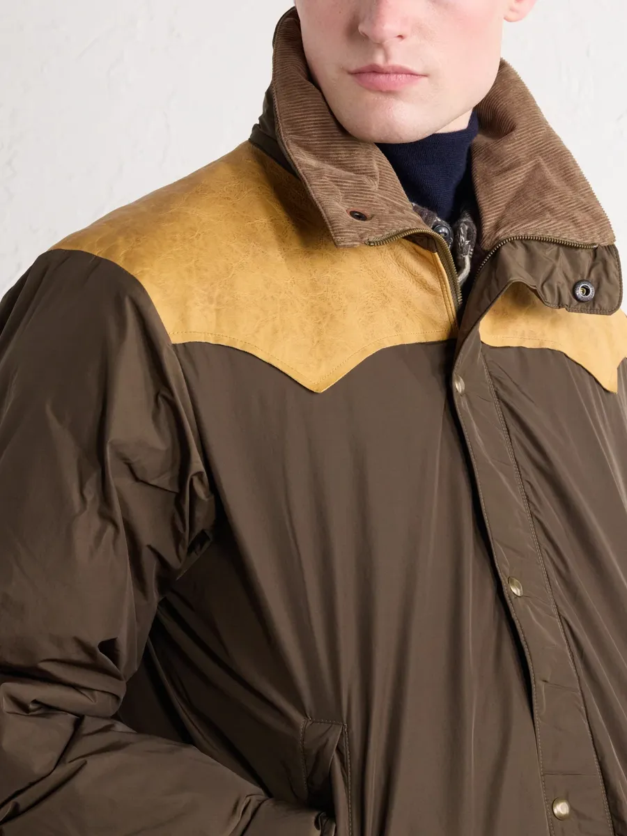 RRL Padded Leather-Trimmed Shell Jacket - Men | Thumbnail 5 RRL Padded Leather-Trimmed Shell Jacket - Men | Thumbnail 5