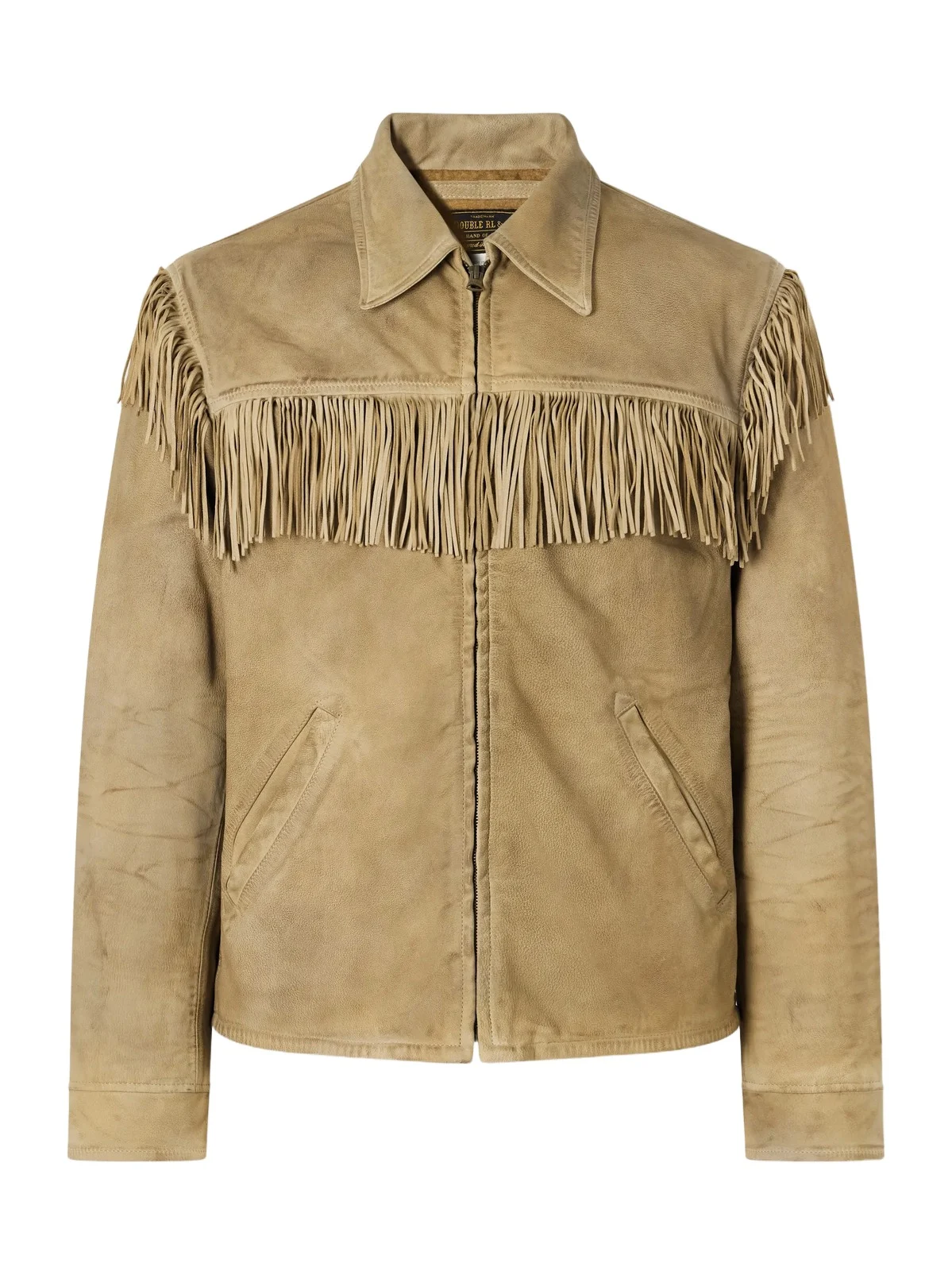 RRL Elkhorn Fringed Suede-Trimmed Leather Jacket - Men