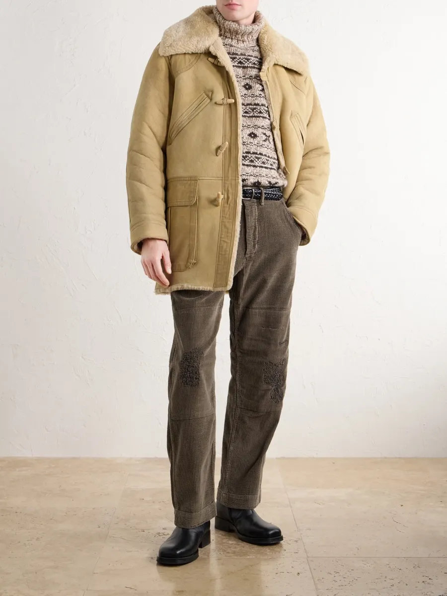 RRL Canvas-Trimmed Shearling Jacket - Men | Thumbnail 2