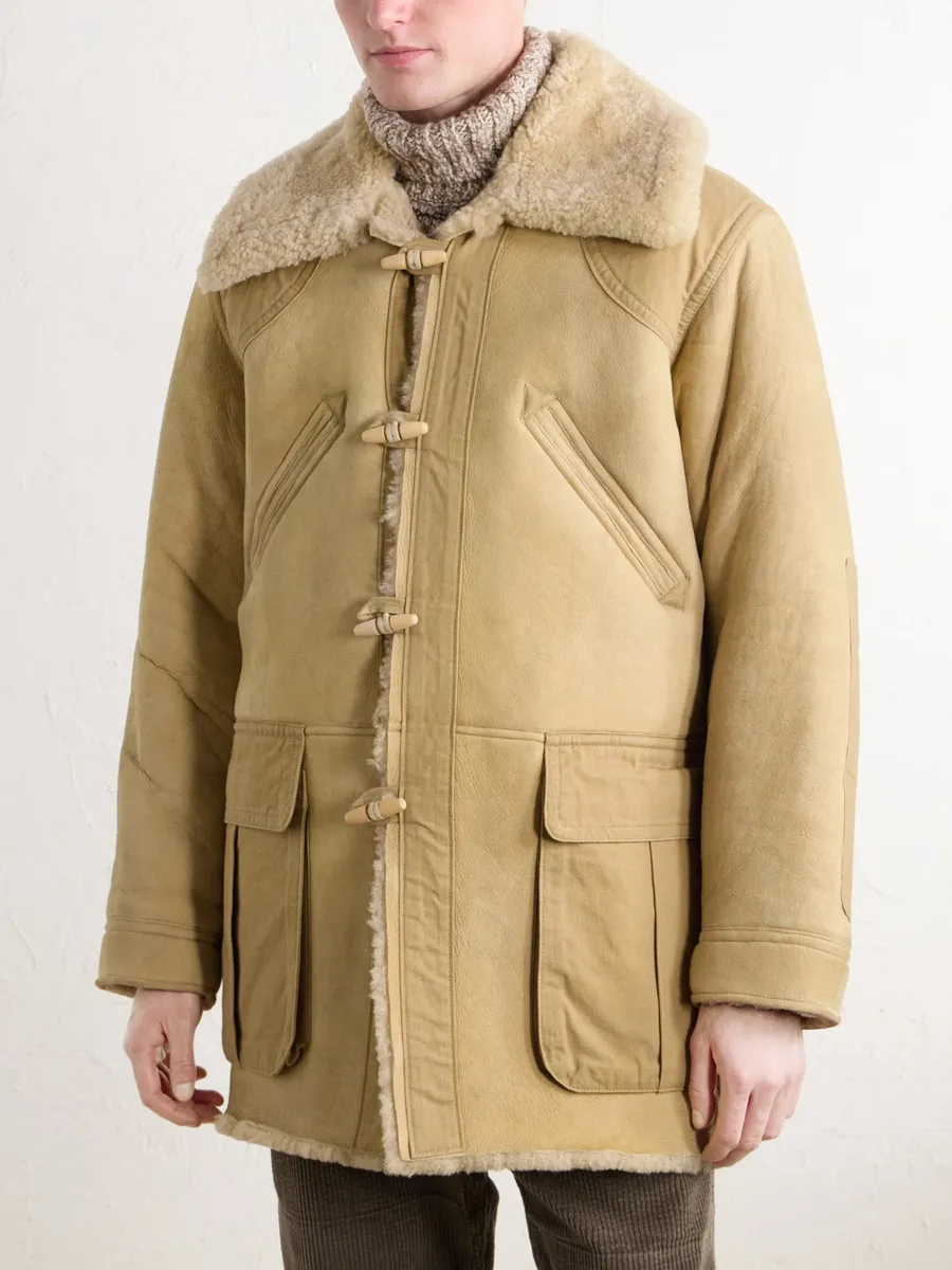 RRL Canvas-Trimmed Shearling Jacket - Men | Thumbnail 3