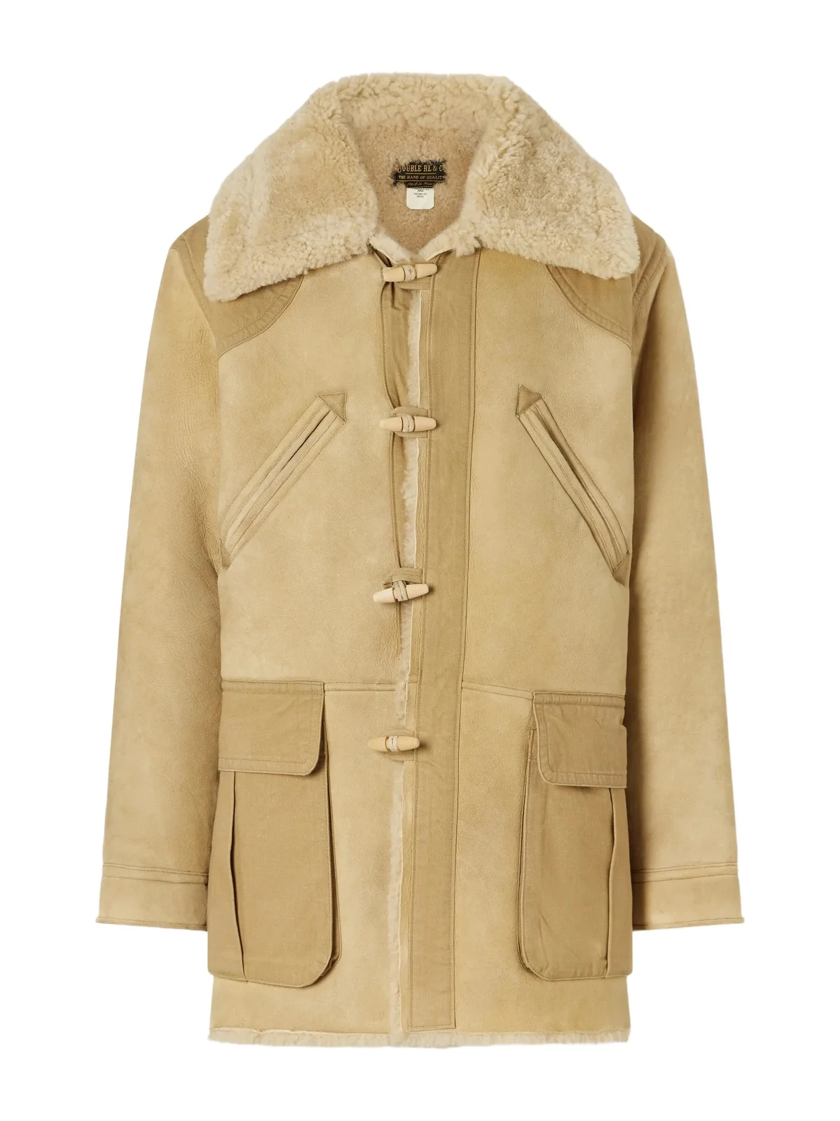 RRL Canvas-Trimmed Shearling Jacket - Men