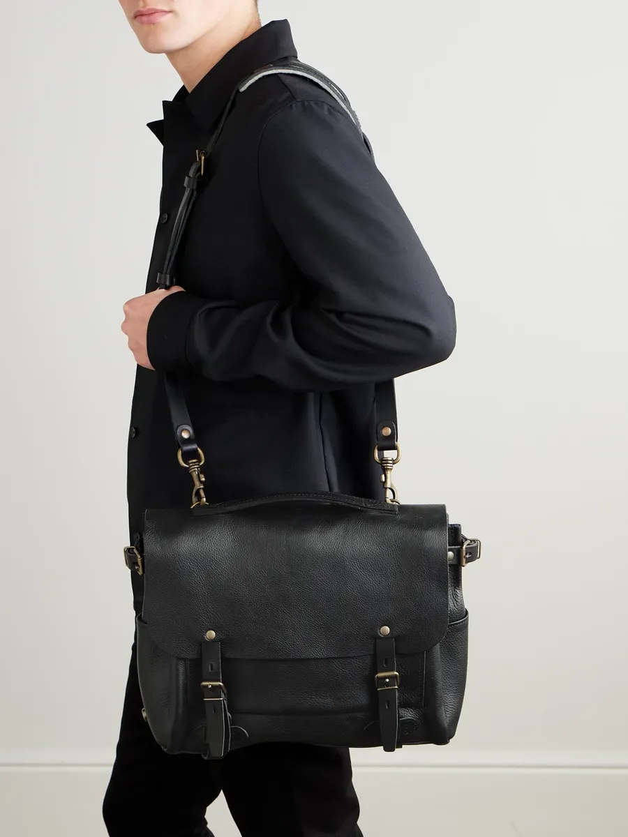 Bleu de Chauffe Éclair Full-Grain Leather Messenger Bag - Men | Thumbnail 6 Bleu de Chauffe Éclair Full-Grain Leather Messenger Bag - Men | Thumbnail 6