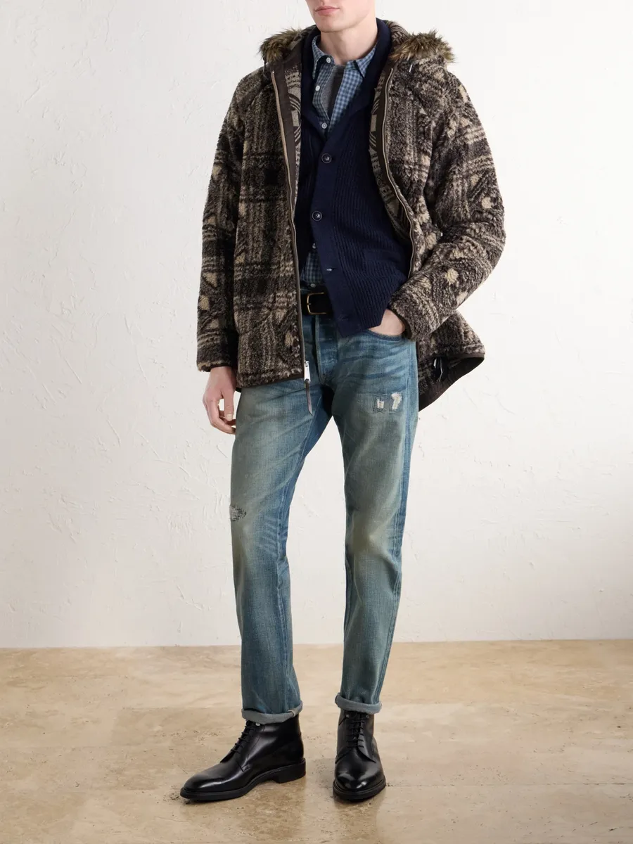 RRL Hooded Plush-Trimmed Fleece Jacket - Men | Thumbnail 2