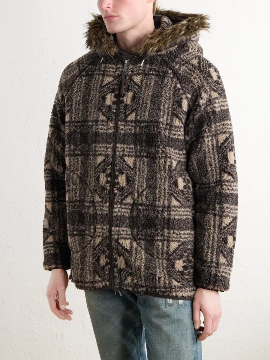 RRL Hooded Plush-Trimmed Fleece Jacket - Men | Thumbnail 3