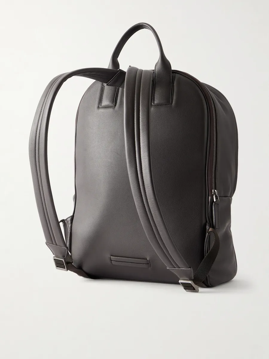 Zegna Leather Backpack - Men | Thumbnail 4 Zegna Leather Backpack - Men | Thumbnail 4