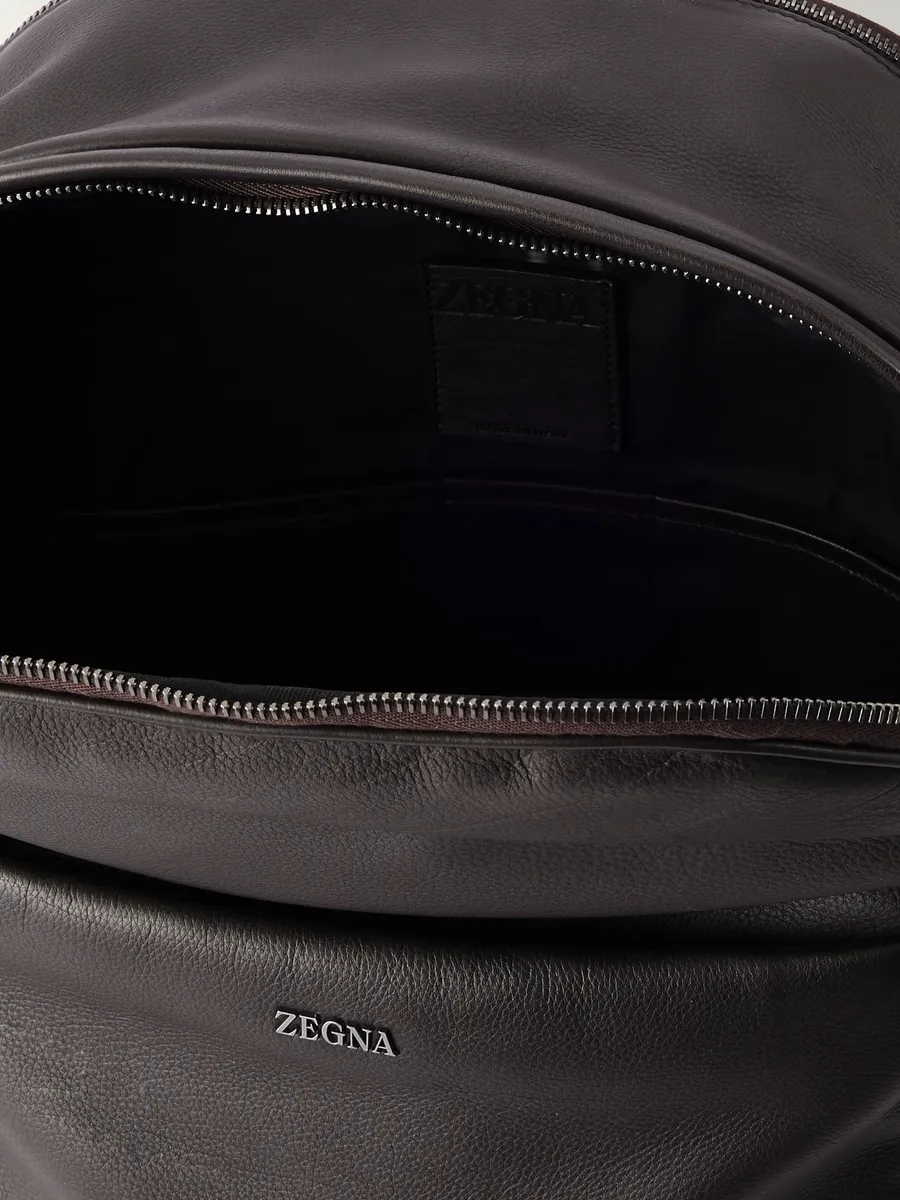Zegna Leather Backpack - Men | Thumbnail 6 Zegna Leather Backpack - Men | Thumbnail 6